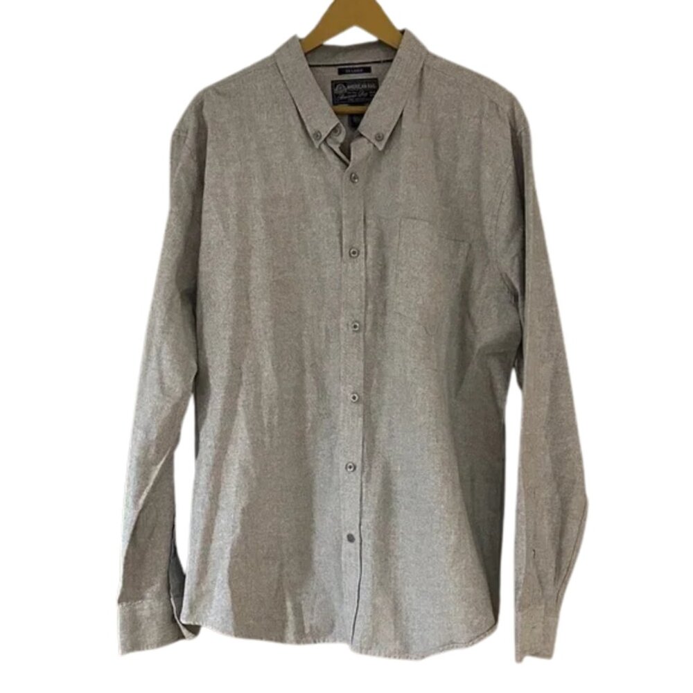 American Rag Men's Gray Casual Button-Down Shirt